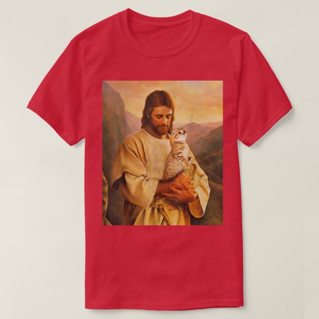 Camiseta gatos y amor de Jesús (Diseño del anverso)