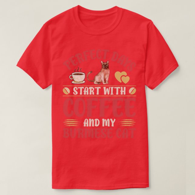 Camiseta Gatos Y Café (Diseño del anverso)
