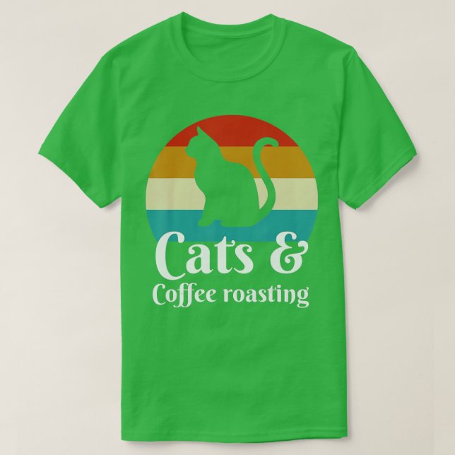 Camiseta Gatos Y Café Tostado (Diseño del anverso)