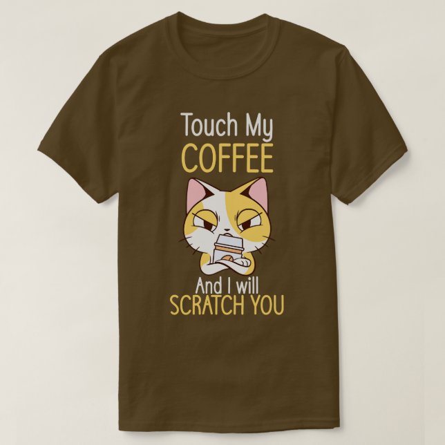 Camiseta Gatos Y Cafetero Gato Amante Del Café (Diseño del anverso)