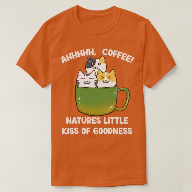 Camiseta Gatos Y Cafetero Gato Amante Del Café (Diseño del anverso)