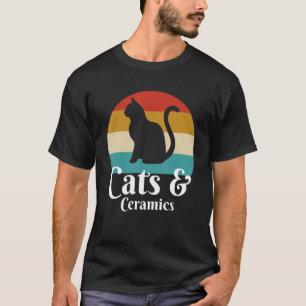Camiseta Gatos y cerámica