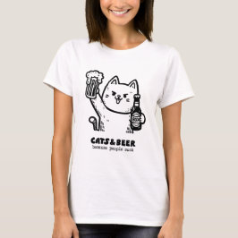 Camiseta Gatos y cerveza 1