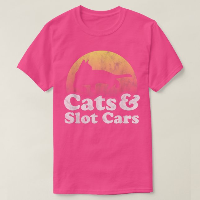 Camiseta Gatos y coches de ranura C para gatos y ranura par (Diseño del anverso)