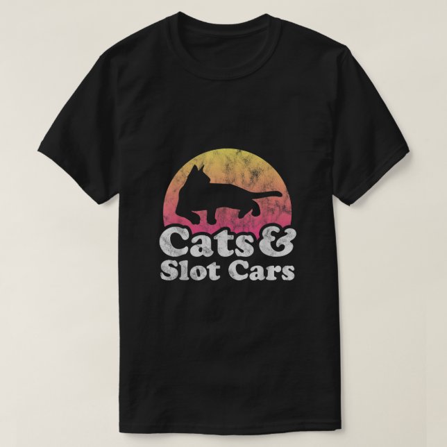Camiseta Gatos y coches de ranura para hombres o mujeres (Diseño del anverso)