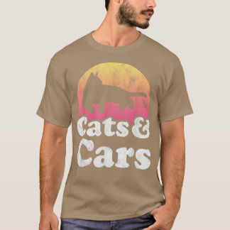 Camiseta Gatos y coches para hombres o mujeres 