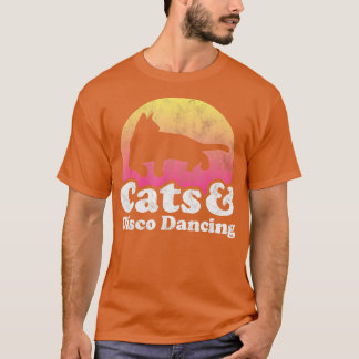 Camiseta Gatos y discos bailando hombres o gatos femeninos