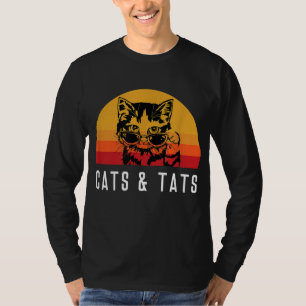 Camiseta Gatos y gatos de tatuaje con gafas de sol Kitten K