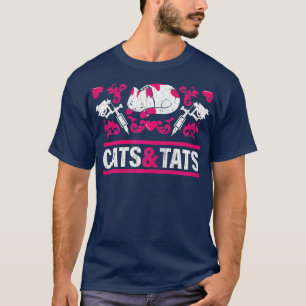 Camiseta Gatos y gatos divertidos regalan tatuaje tatuado