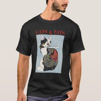 Camiseta Gatos Y Gatos Gatos Tatuajes Tatuaje Amante Gatos