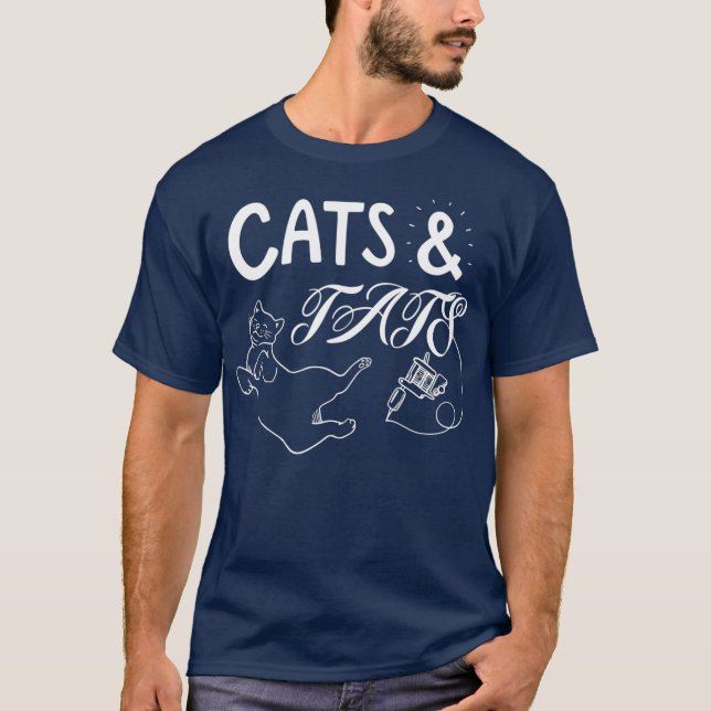 Camiseta Gatos Y Gatos Graciosos Gato Gato Gato Gato Tattoo (Anverso)