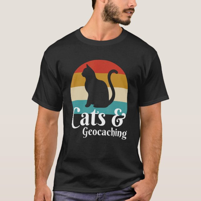 Camiseta Gatos y Geocaching (Anverso)