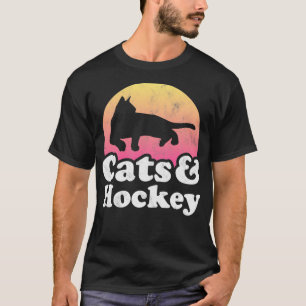 Camiseta Gatos y hockey masculino o femenino Pu
