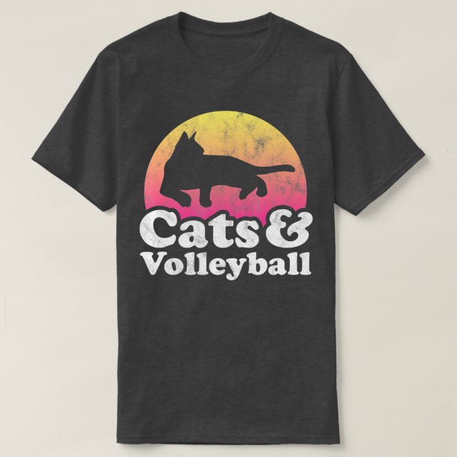 Camiseta Gatos y hombres de voleibol o gato femenino (Diseño del anverso)