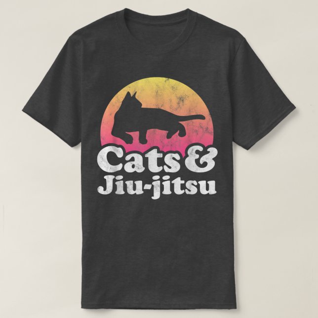 Camiseta Gatos y hombres Jiujitsu o gato femenino (Diseño del anverso)