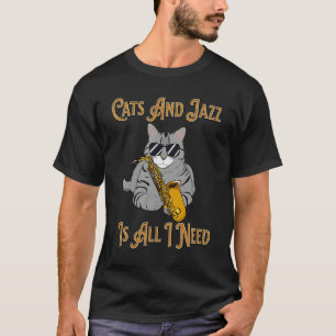 Camiseta Gatos y jazz es todo lo que necesito  Jazz Funk & 