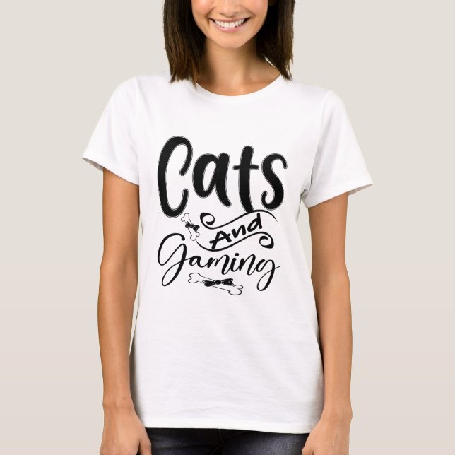 Camiseta Gatos y juegos divertidos (Anverso)
