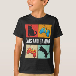 Camiseta Gatos Y Juegos Para El Juego De Videojuego De Gato