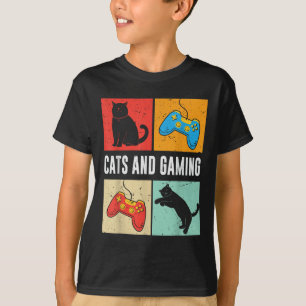 Camiseta Gatos Y Juegos Para El Juego De Videojuego De Gato