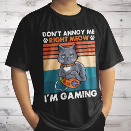 Camiseta Gatos y juegos para el jugador amante de los gatos