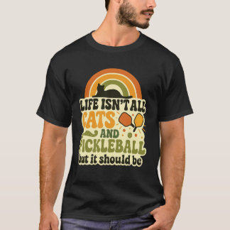 Camiseta Gatos Y Jugador De Pickleball Divertido Gato Mamá