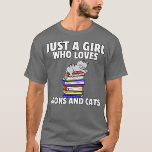 Camiseta Gatos Y Libros Leyendo Bibliotecario