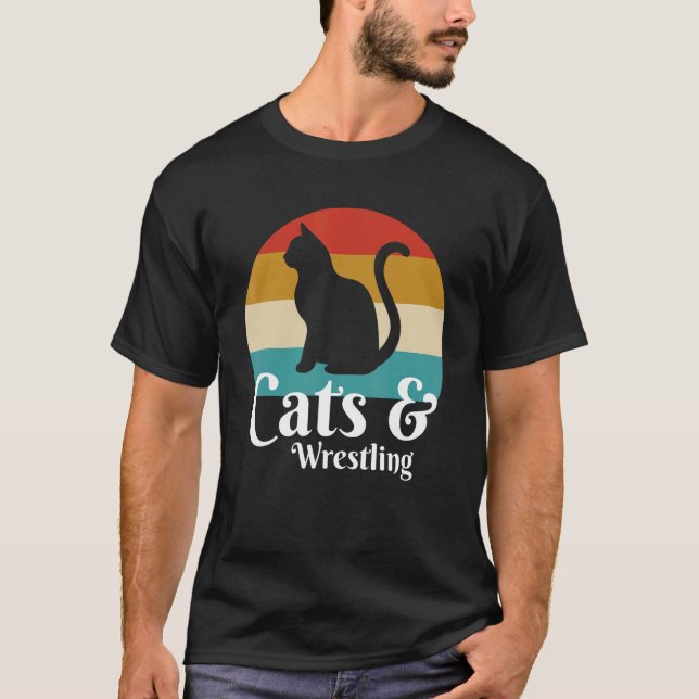 Camiseta Gatos y lucha libre (Anverso)