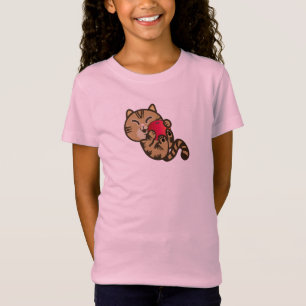Camiseta gatos y manzanas