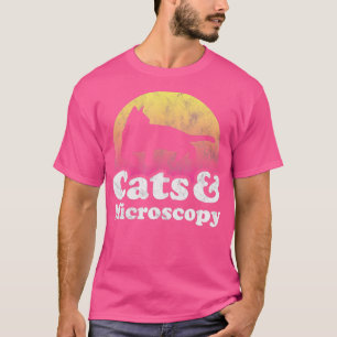 Camiseta Gatos y microscopios hombres o mujeres gatos y mic