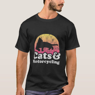 Camiseta Gatos y motocicletas para gatos y motocicletas