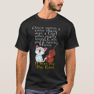 Camiseta Gatos y música clásica Érase una vez chica 1
