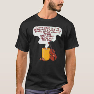 Camiseta Gatos y música clásica Érase una vez niña