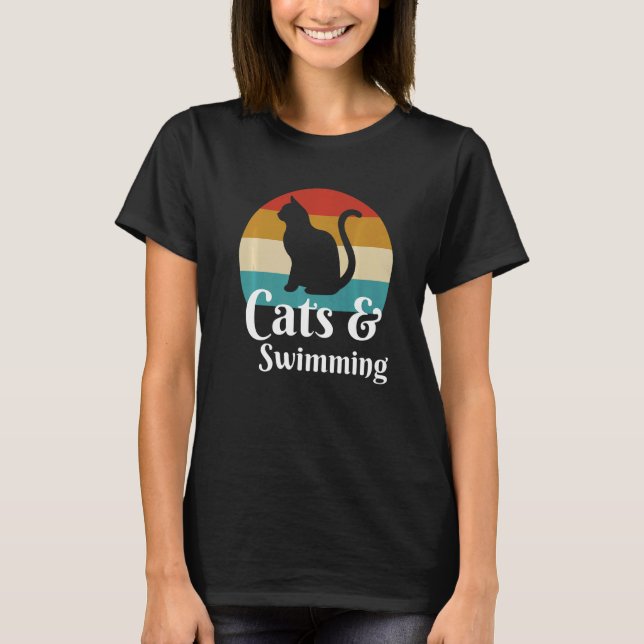 Camiseta Gatos Y Natación (Anverso)