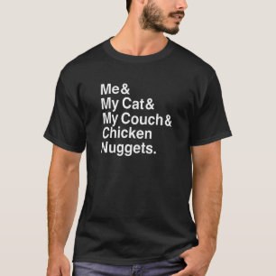 Camiseta Gatos y Nuggets de Pollo  Introvertido Maratón de 