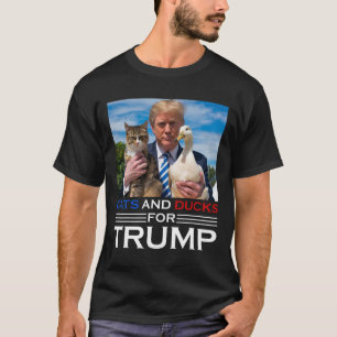 Camiseta Gatos y patos para Trump 2024 gatitos y patos para