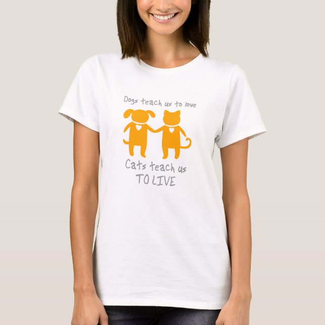 Camiseta gatos y perros (Anverso)
