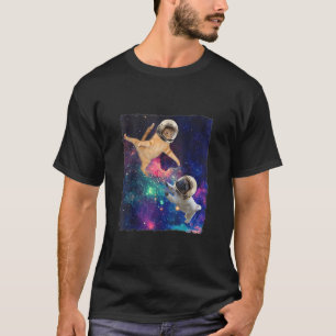 Camiseta Gatos Y Perros En Planetas Espaciales Galaxy Paws
