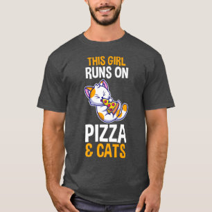 Camiseta Gatos y pizza
