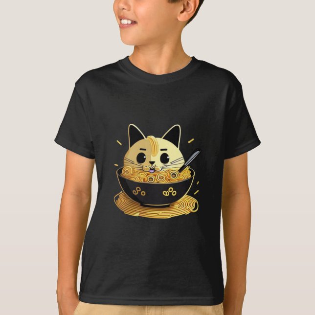 Camiseta Gatos y Ramen (Anverso)