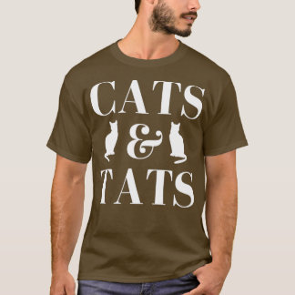 Camiseta Gatos y tatuajes y gatos tatuajes y gatos amante