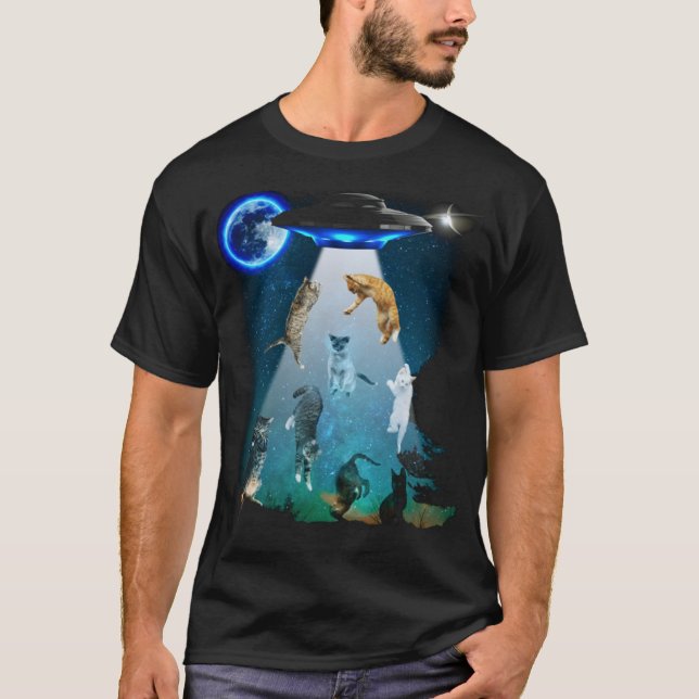 Camiseta Gatos Y Ufo (Anverso)