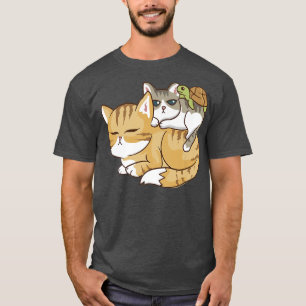 Camiseta Gatos y una pipa de tortuga - Cute Kawaii Anime Ka