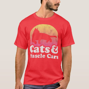 Camiseta Gatos y vehículos musculares Hombres o Mujeres Gat