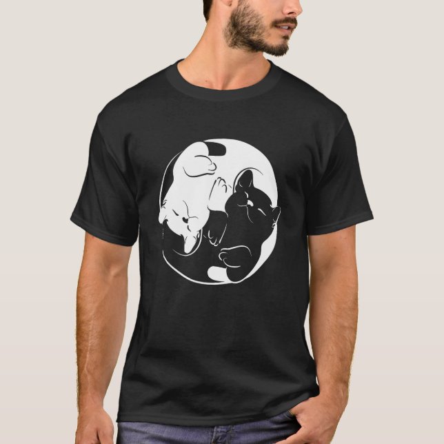 Camiseta Gatos Yang Yoga Zen - Gato de yoga (Anverso)
