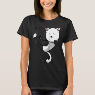 Camiseta Gatos yin y yang béisbol chino Raglan