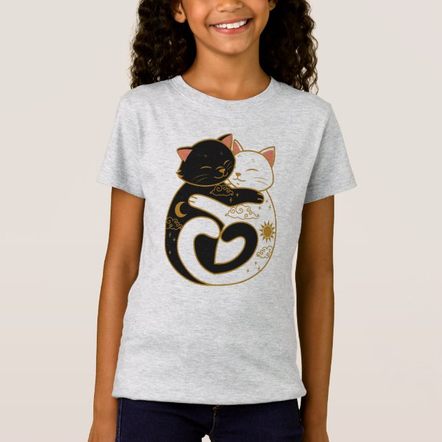 Camiseta Gatos Yin Yang (Anverso)
