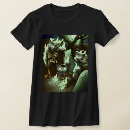 Camiseta Gatos Zombie de Halloween