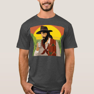 Camiseta gaucho beber yerba mate té caliente verde