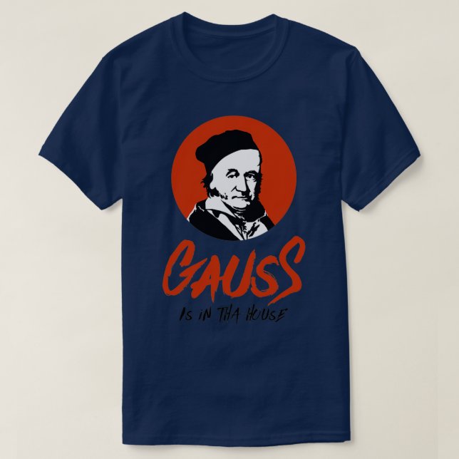 Camiseta Gauss está en esa casa Gangsta Matematista negro (Diseño del anverso)