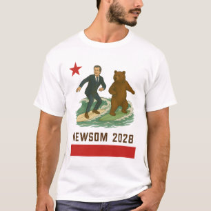 Camiseta Gavin Newsom 2028 Elección Bandera de California S